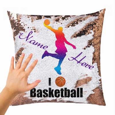 Unique Name Gift For Bastketball Player Creative Personalized Sequin Pillow